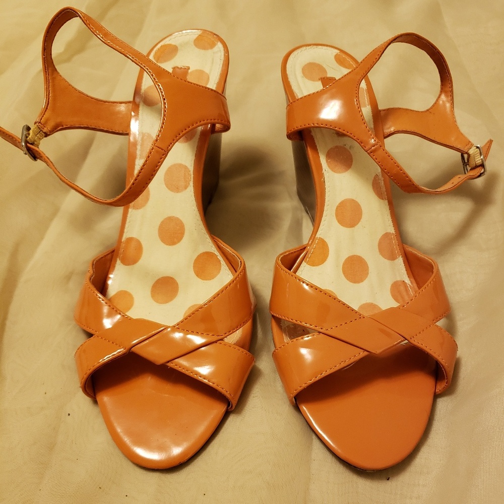 Orange Fioni Wedge Sandal